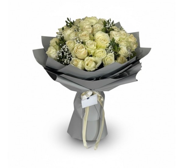 51 Beyaz Gül Buketi
